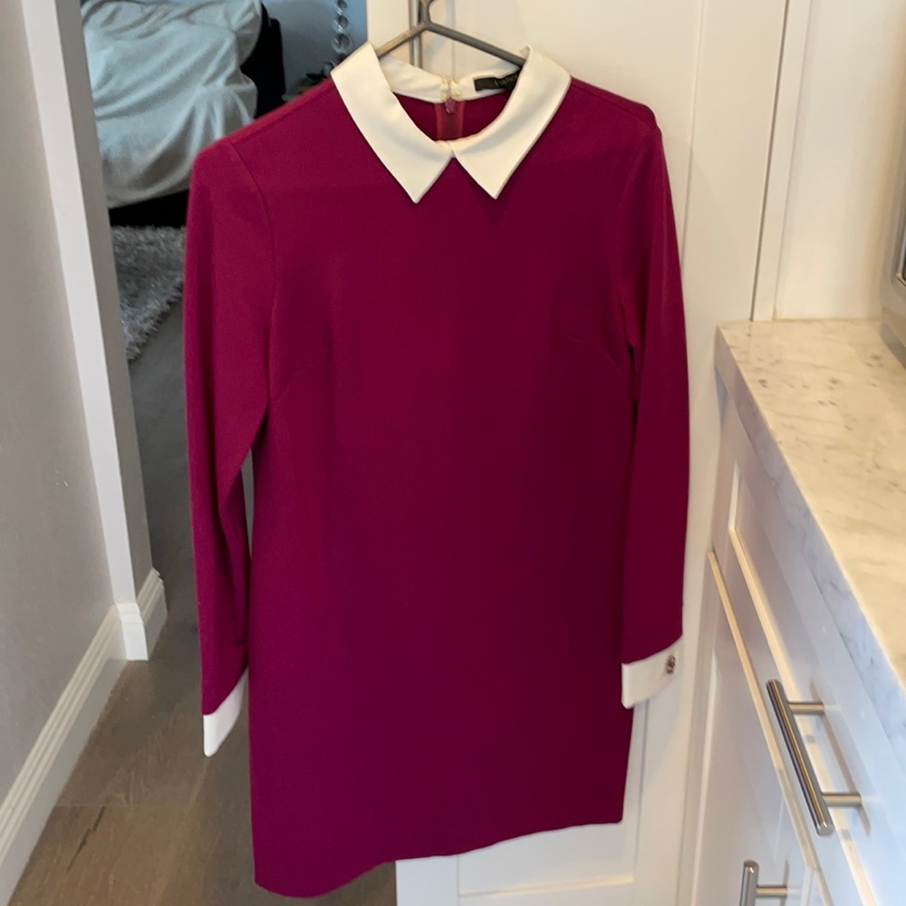 Raspberry, Cynthia Steffe “school girl” style dress.